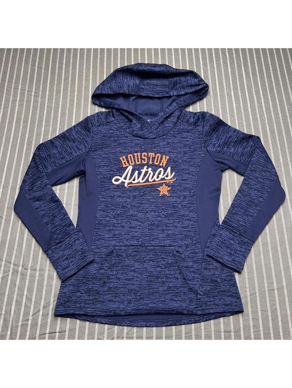 Majestic brand Houston Astros women's graphic logo hoodie Size Medium
